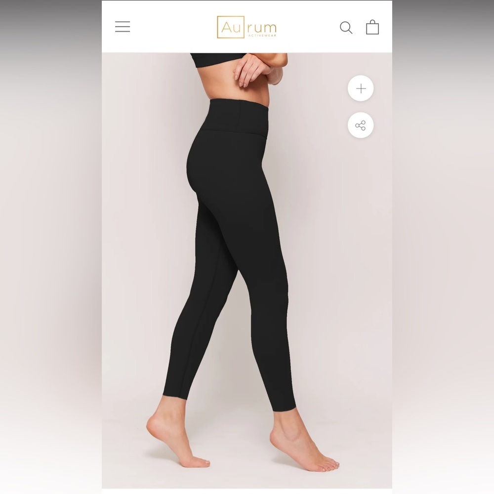 Aurum Black High-Waisted Leggings